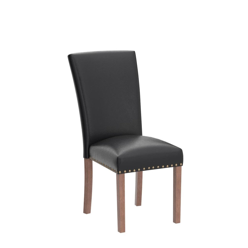 High Back Upholstered Dining Chairs Set of 2 Black L875