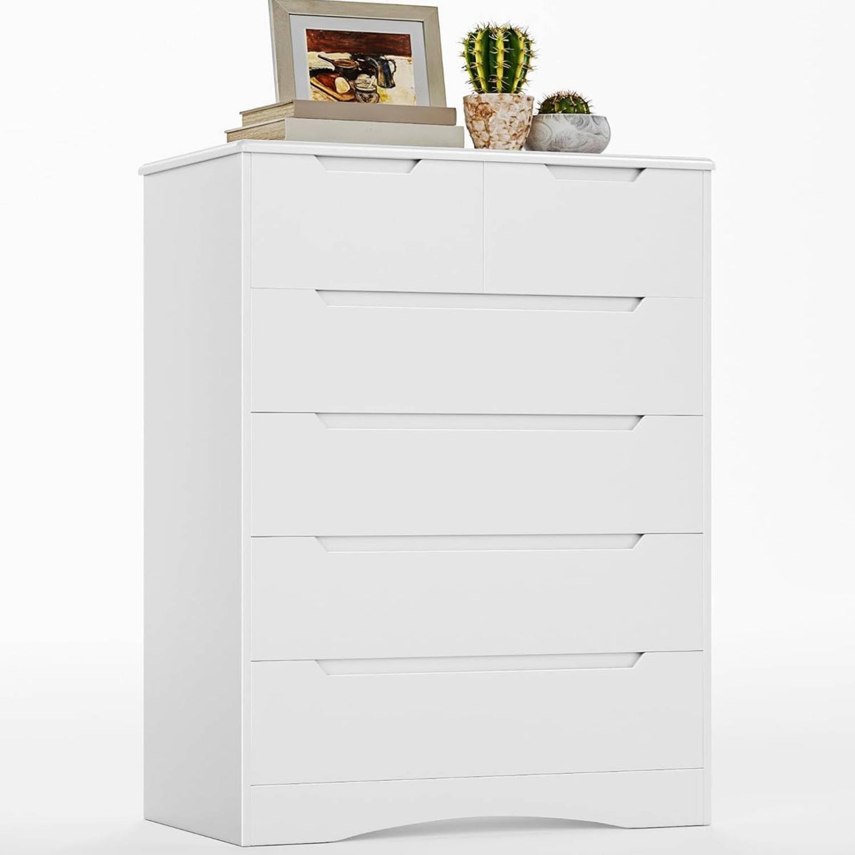 White 6 Drawer Dresser T8232