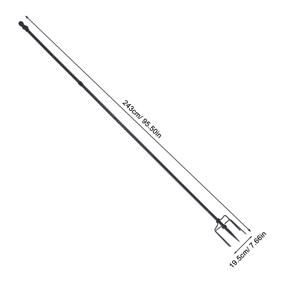 Stainless Steel Flag Pole Holder with 5 Prongs M5406
