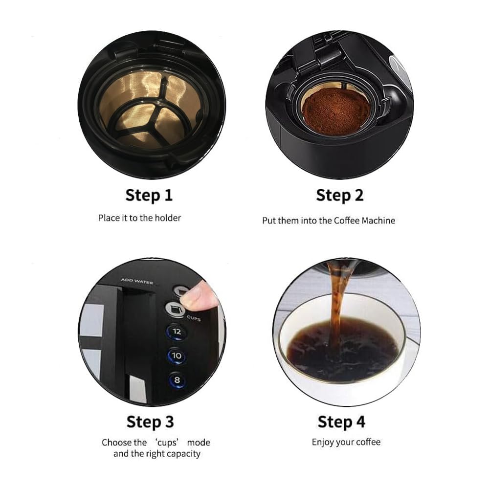 Reusable 8-12 Cup Basket Coffee Filter 2 Pack BPA Free A9986