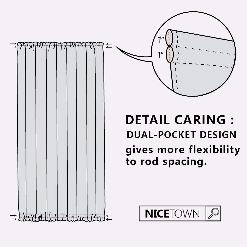 Grey Blackout Thermal Insulated Curtains I670723