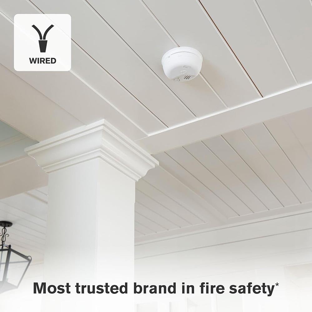 Hardwire Combination Smoke & Carbon Monoxide Alarm with Battery Backup, 5 Pack C68320