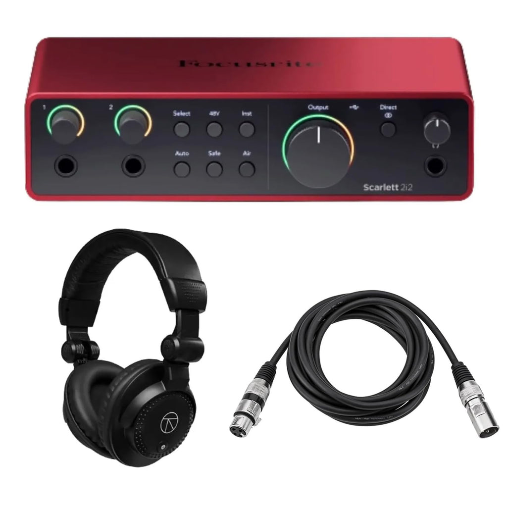 USB Audio Interface with Headphones and Microphone Cable S464608