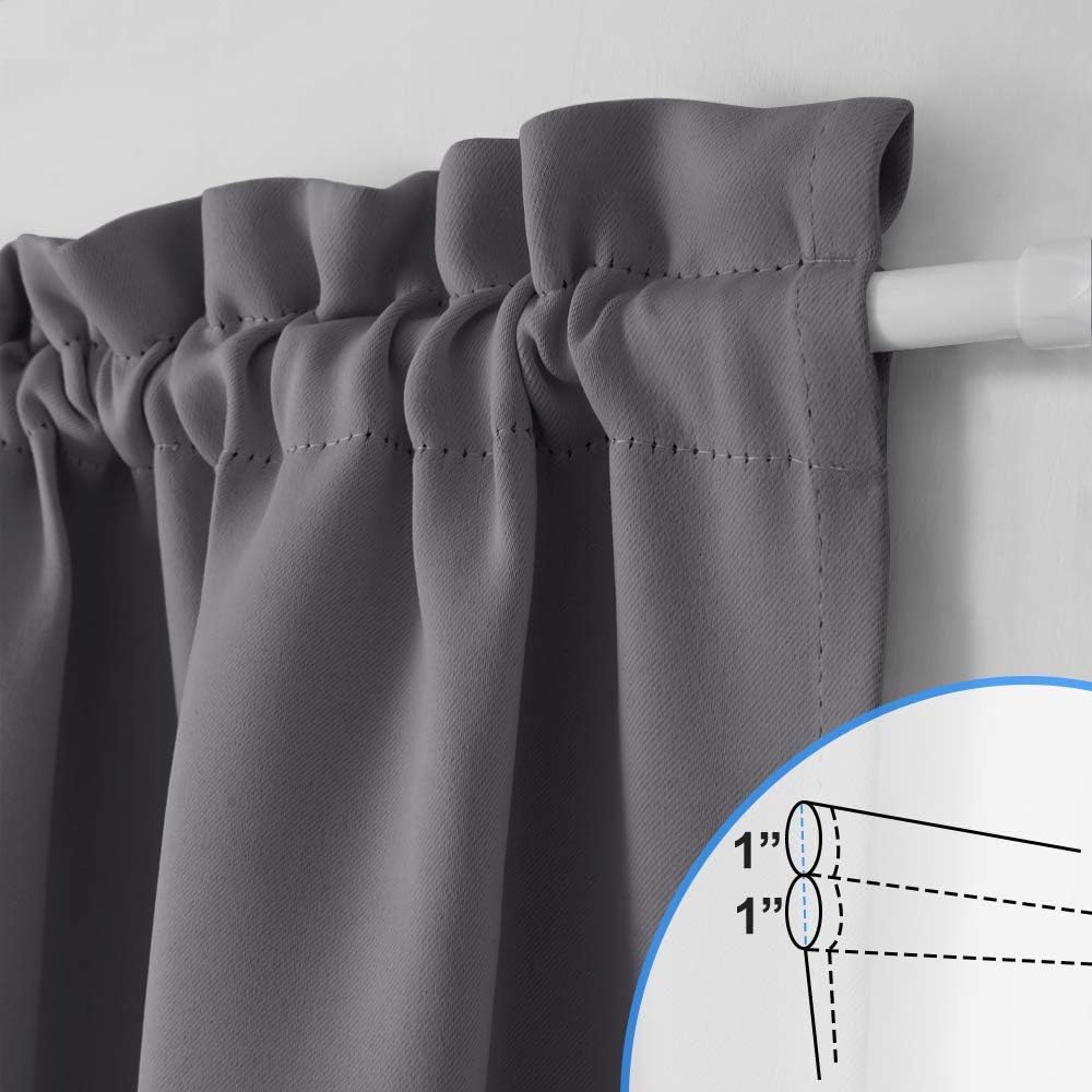 Grey Blackout Thermal Insulated Curtains I670723