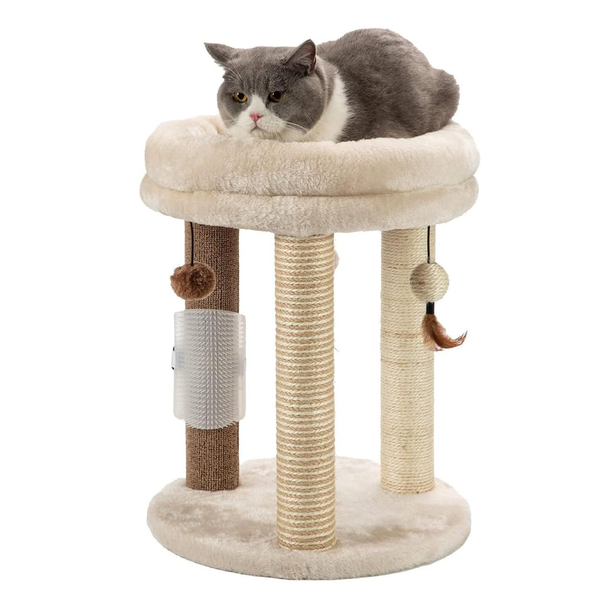 Small Cat Tree with Scratching Post and Soft Bed N13277