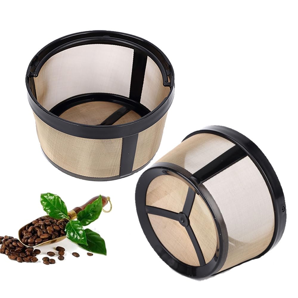 Reusable 8-12 Cup Basket Coffee Filter 2 Pack BPA Free A9986