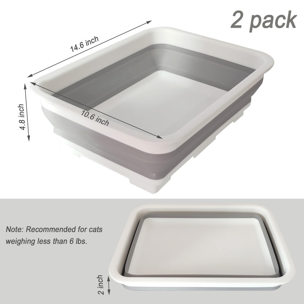 Collapsible Low Entry Small Cat Litter Box S8116