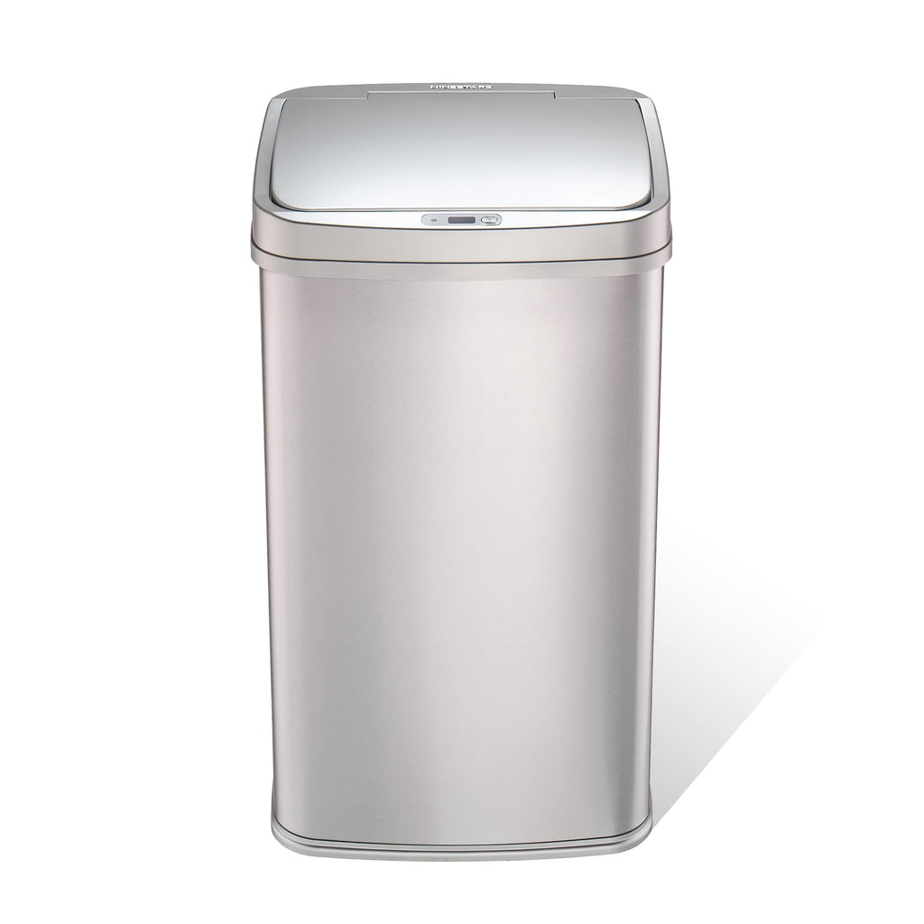 13 Gallon Automatic Stainless Steel Trash Can D164