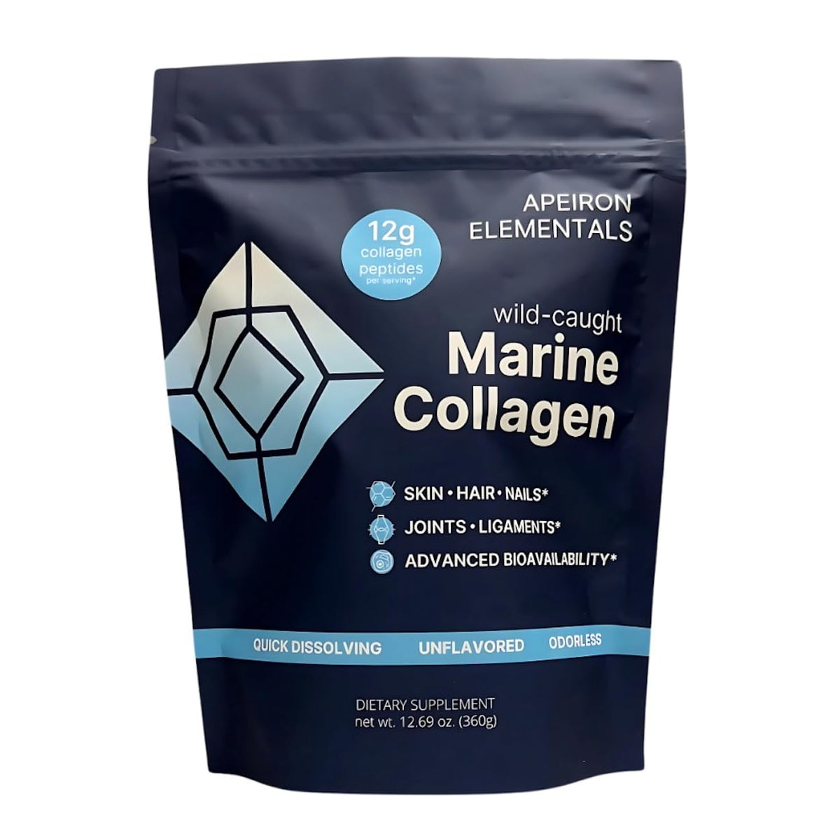 Hydrolyzed Marine Collagen Peptides Powder, Wild-Caught Fish, 30 Servings T246