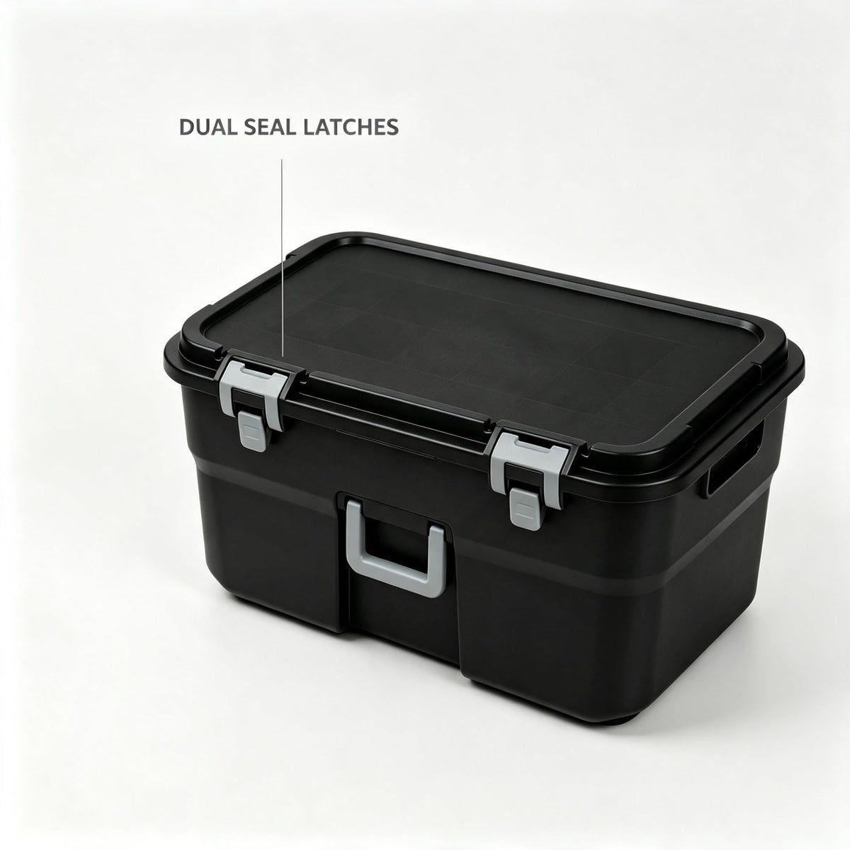 2 Pack 22 Gallon Black Wheeled Lockable Plastic Storage Trunk N799924