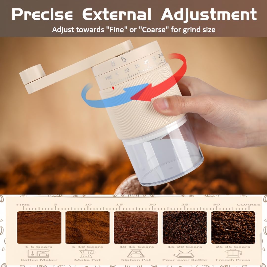 Manual Coffee Grinder with Ceramic Conical Burr G112526