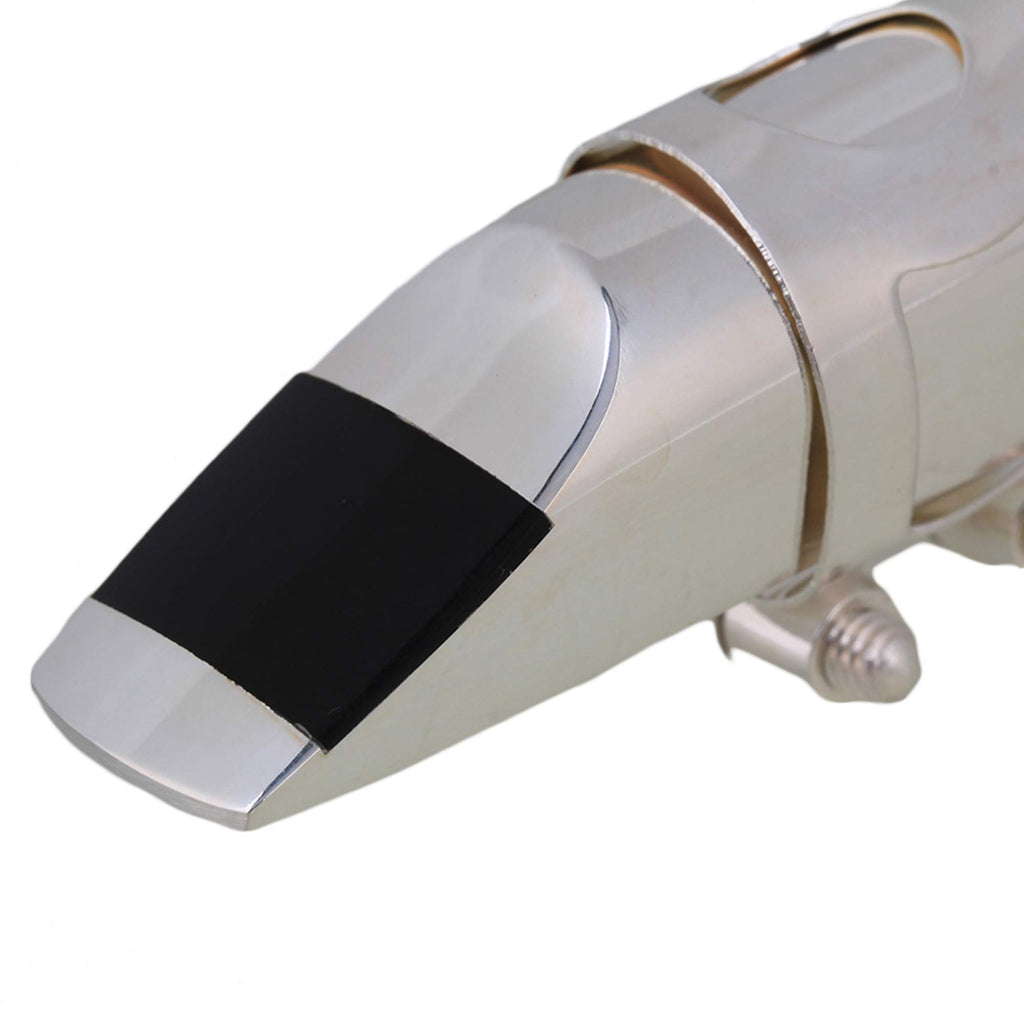 Silver Brass Alto Saxophone Mouthpiece with Cap Ligature Q91610
