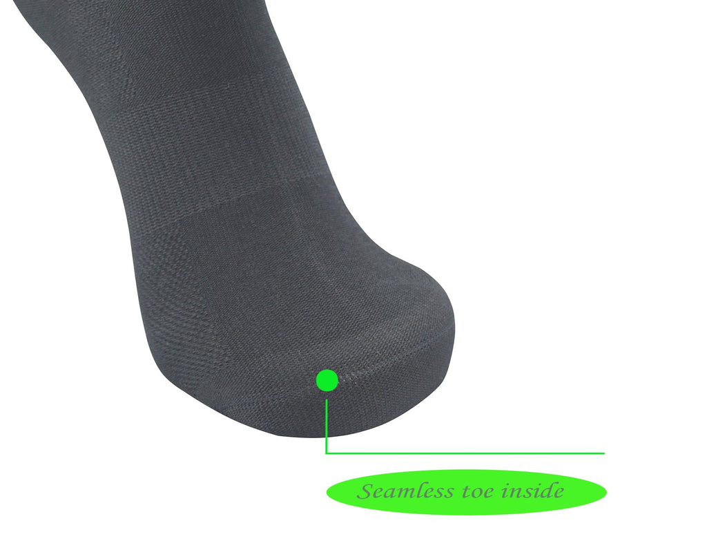 Men's 6 Pairs Bamboo Rayon Breathable Mid-Calf Socks with Arch Support K7297