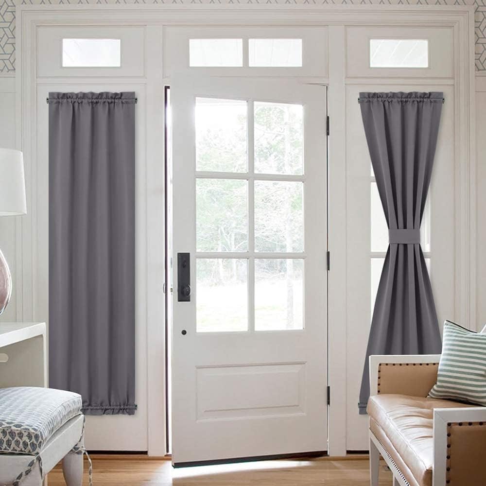 Grey Blackout Thermal Insulated Curtains I670723