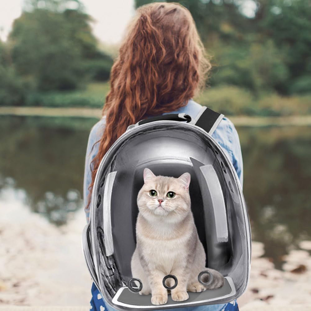 Pet Backpack Carrier with Clear Front and Harness H830