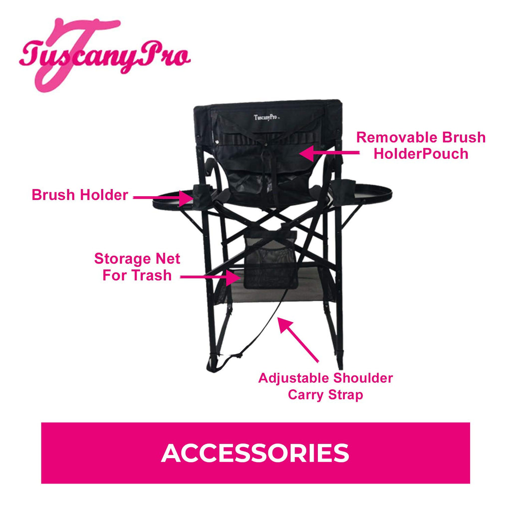 Tall Heavy Duty Director Chair with Adjustable Seat Height and Carry Bag F583026