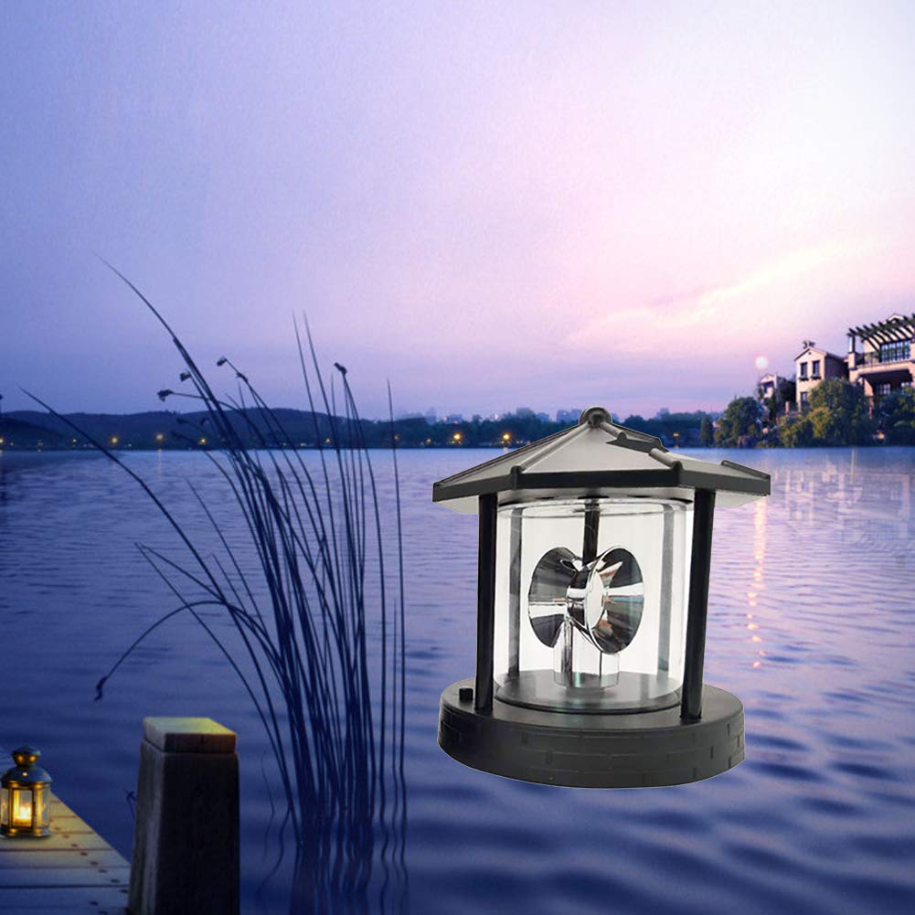 Solar Rotating Lighthouse Beacon Lamp H391