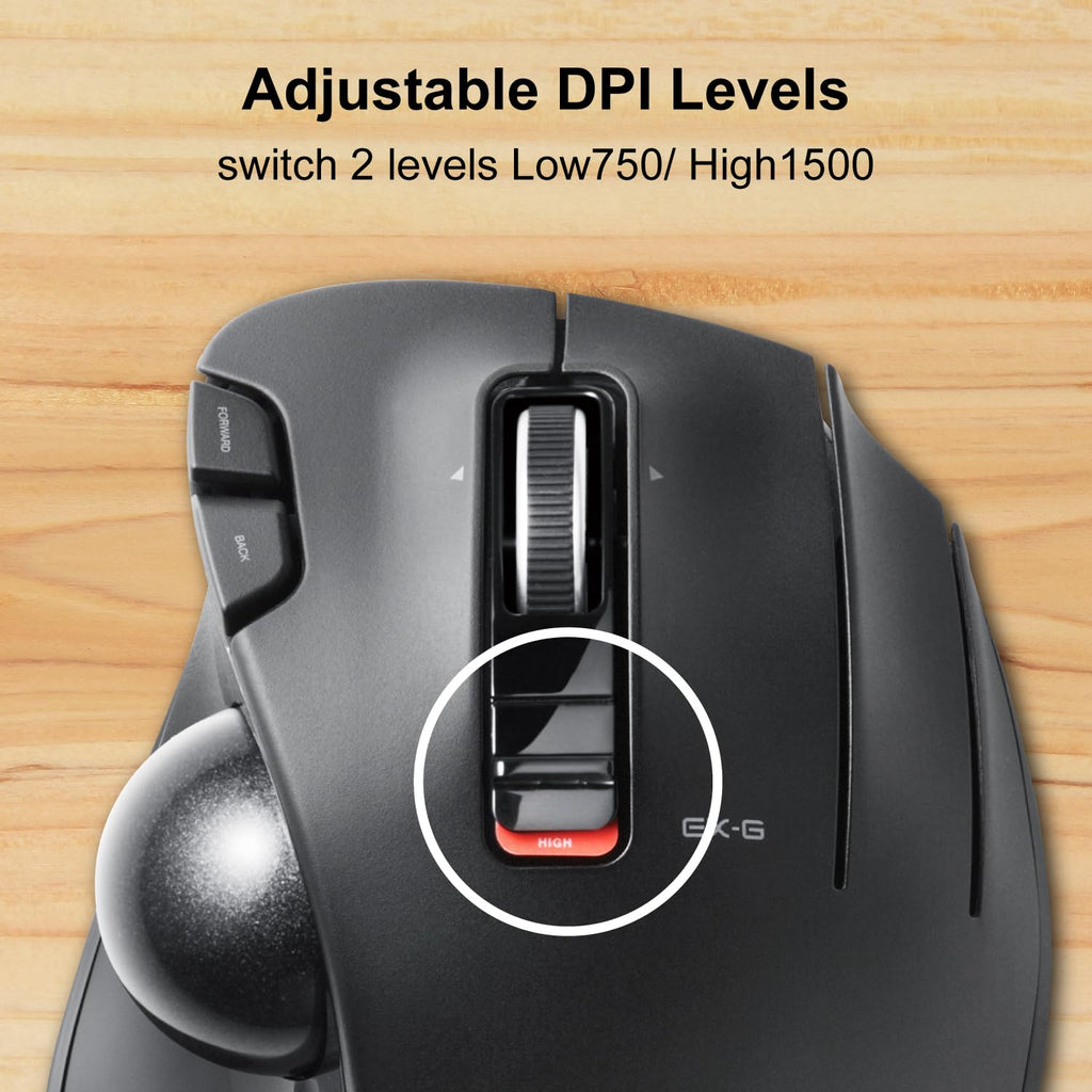 2.4GHz USB Wireless Ergonomic Trackball Mouse W15157