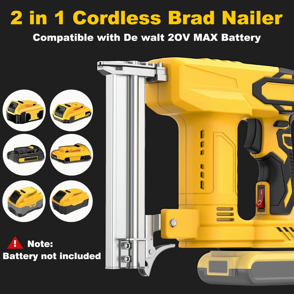2 in 1 Cordless Brad Nailer 18 Gauge Electric Nail Gun F512449