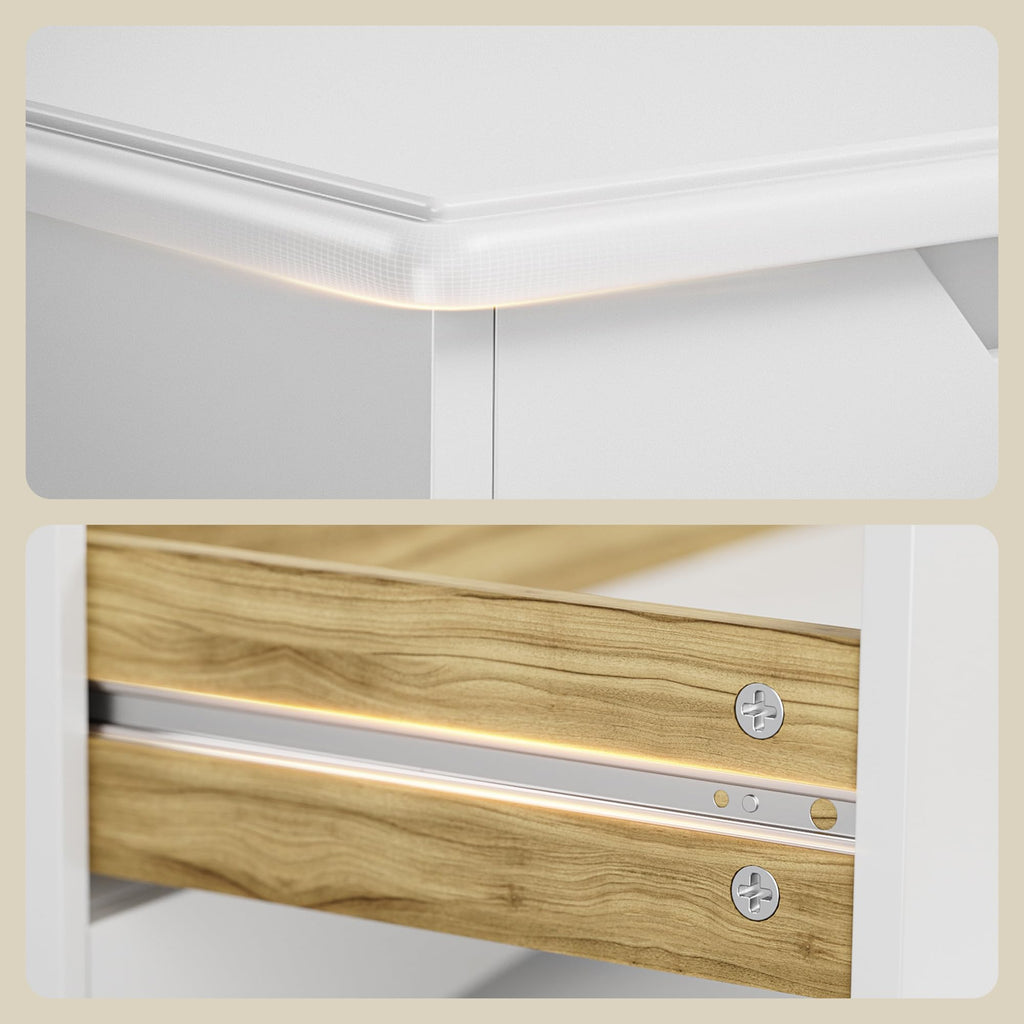 White 6 Drawer Dresser T8232