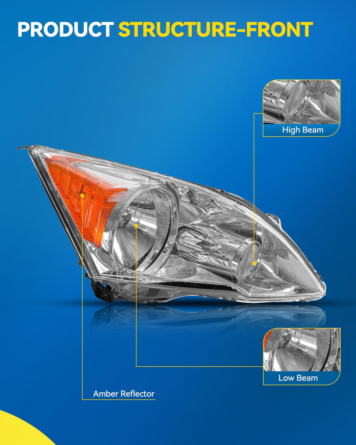 Headlamp Headlight Assembly Pair P741695