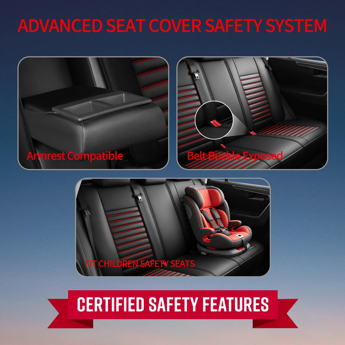 Car Seat Covers Full Set 5 Seat E404