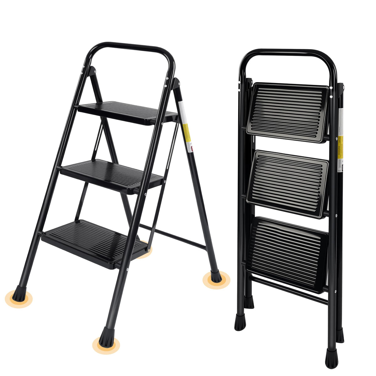 3 Step Folding Ladder with Anti-Slip Pedal E726737