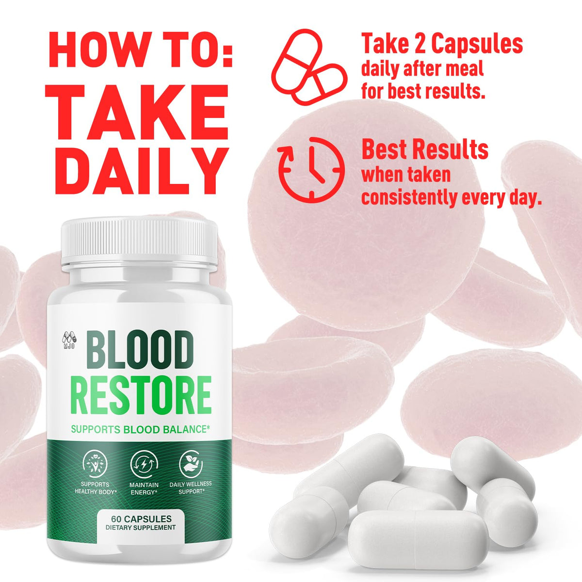 3 Pack Blood Restore Capsules 180 Capsules V5262