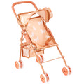 Baby Doll Stroller with Storage Basket, Foldable Frame, Canopy, Seatbelt I82227