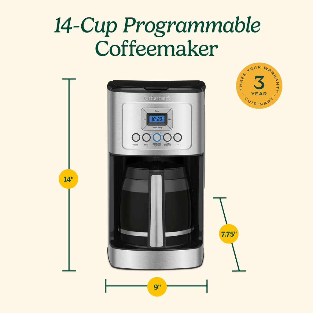 Programmable 14-Cup Glass Carafe Coffee Maker H413