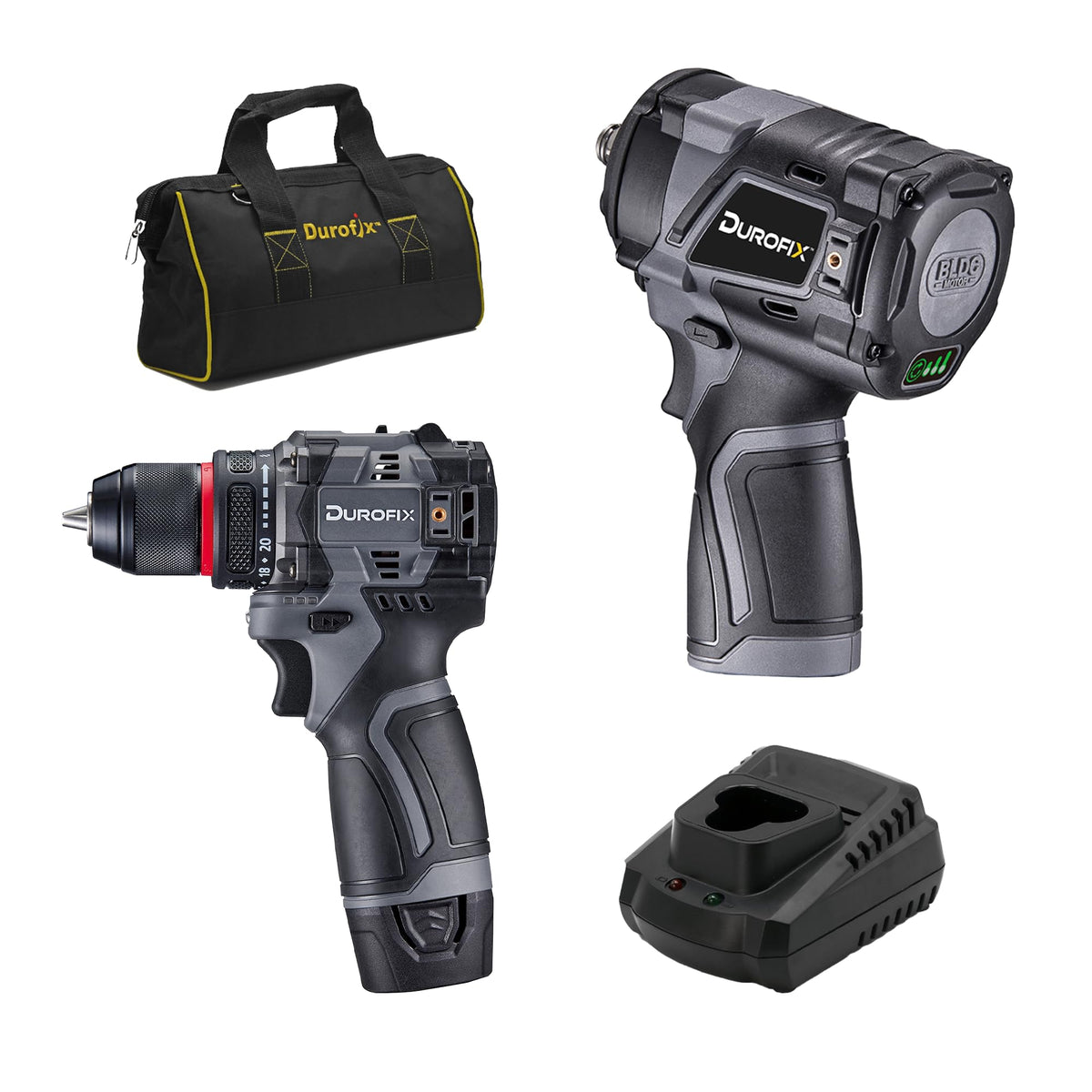 12V Brushless Cordless Combo Kit 1/2" Impact Wrench & 3/8" Hammer Drill Z79997