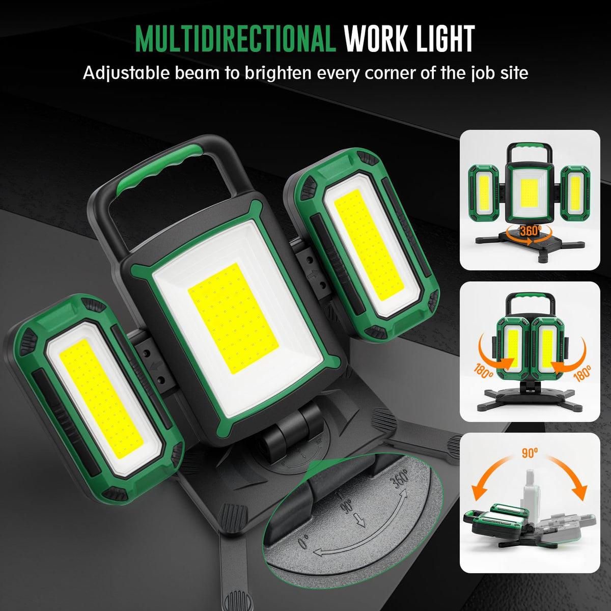50W 5000LM Rechargeable Magnetic LED Work Light C802716