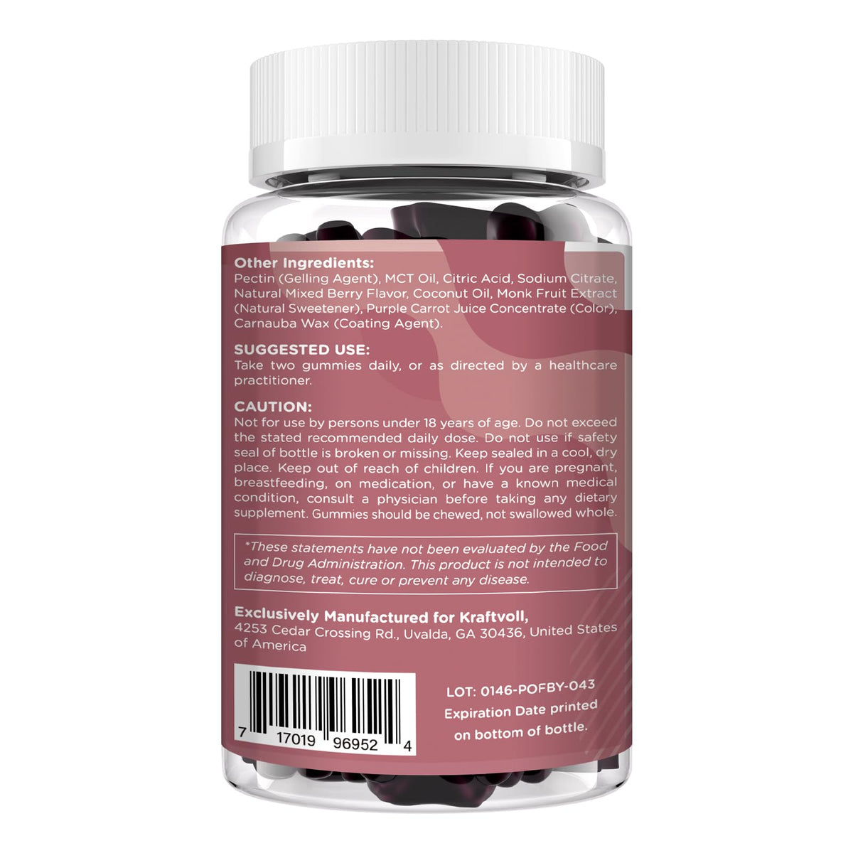 Beet Root Gummies 6000mg Mixed Berry Flavor 60 Gummies T6818