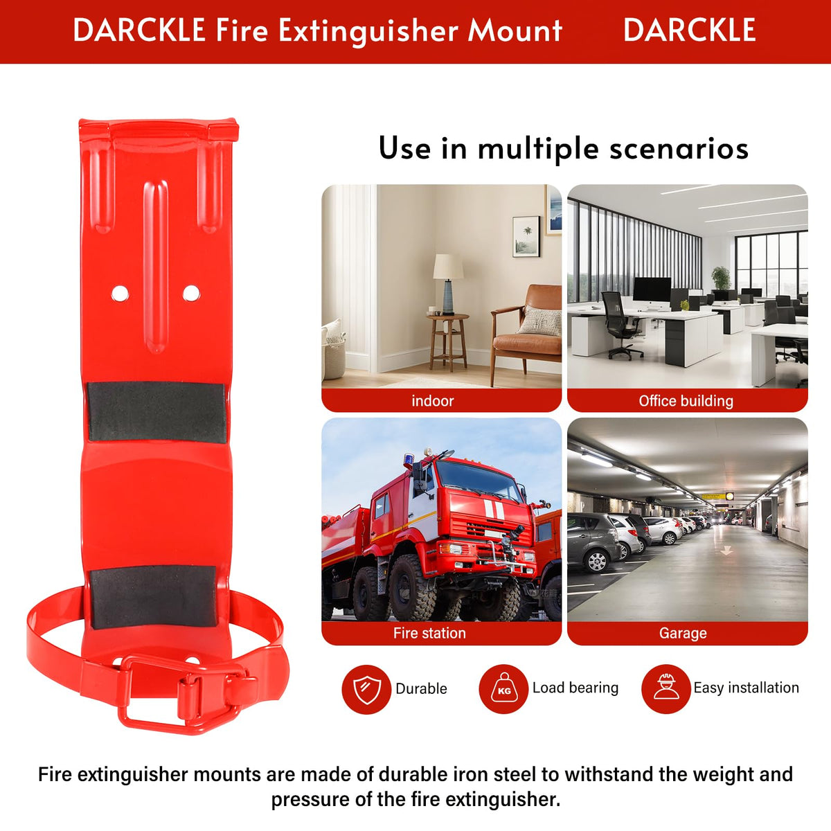 2.5LB Fire Extinguisher Mount Bracket Wall Mount Q666269