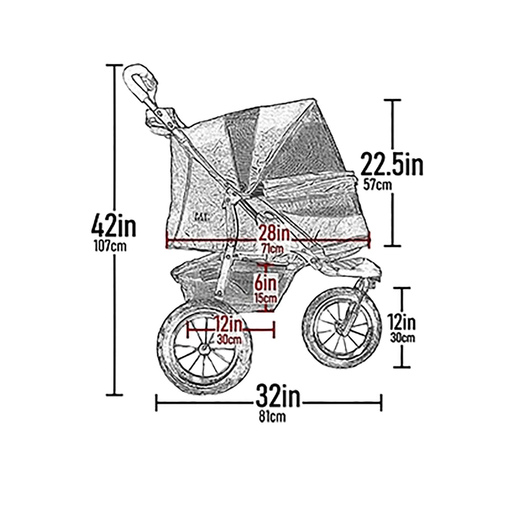 Spotted Pet Stroller U34131