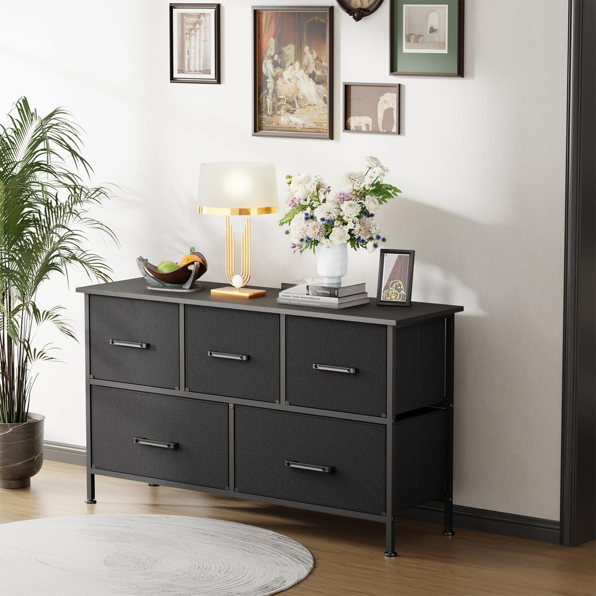 5 Drawer Fabric Dresser A534