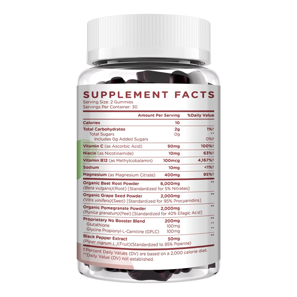 Beet Root Gummies 6000mg Mixed Berry Flavor 60 Gummies T6818