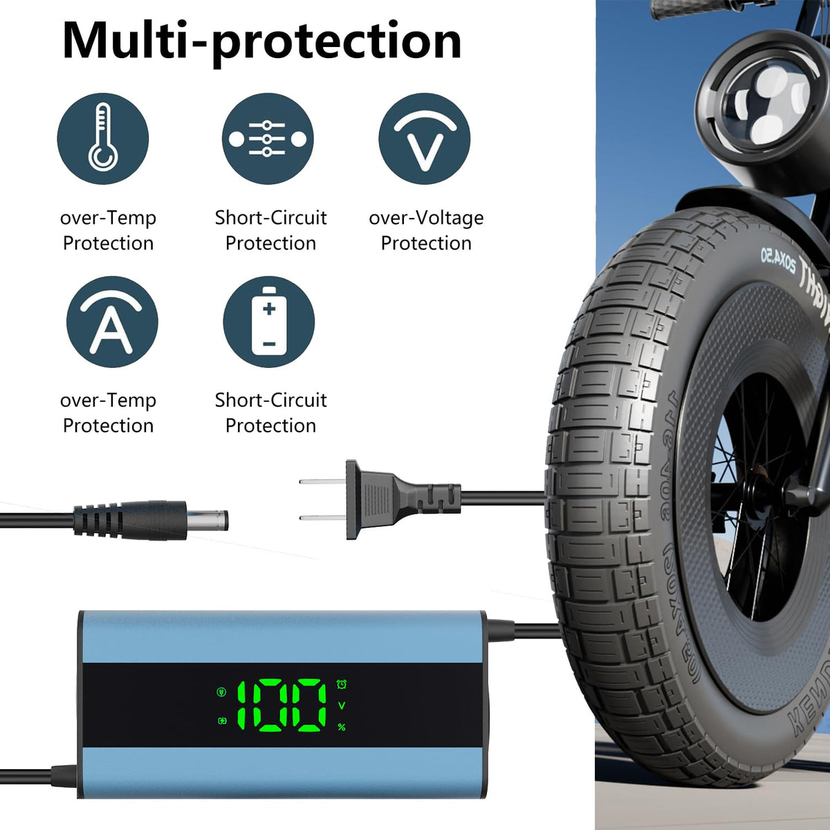 54.6V 3A Electric Scooter Charger 6 in 1 Plugs I526104