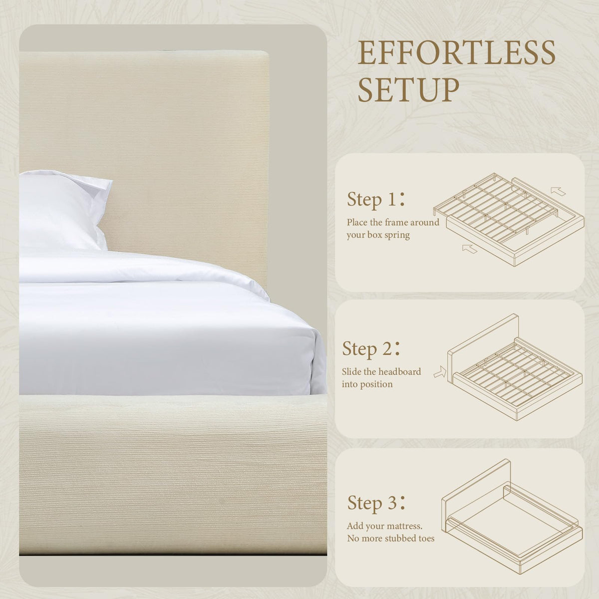 Queen Size Upholstered Bed Frame U800640