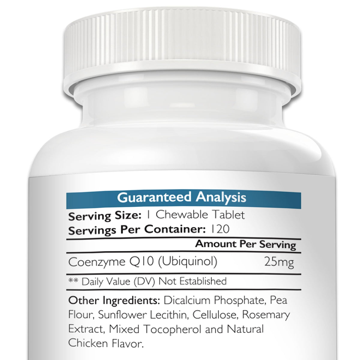 Coenzyme Q10 for Dogs Grain-Free Supplement, 120 Chewable Tablets W24920
