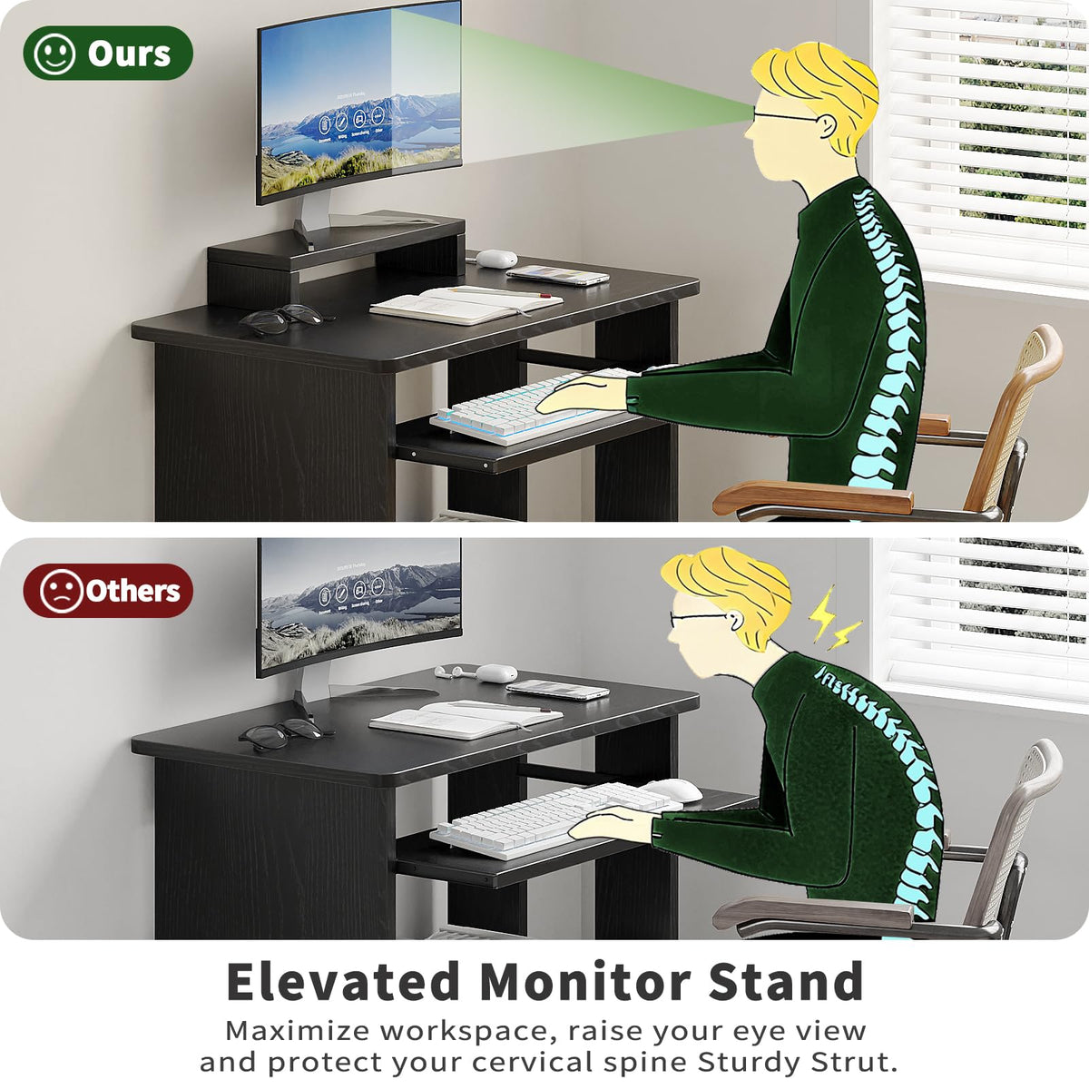 30 Inch Computer Desk with Keyboard Tray R880599