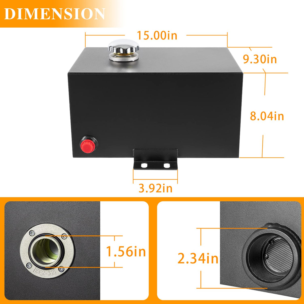 5 Gallon 14 Gauge Steel Hydraulic Fluid Reservoir Tank P165