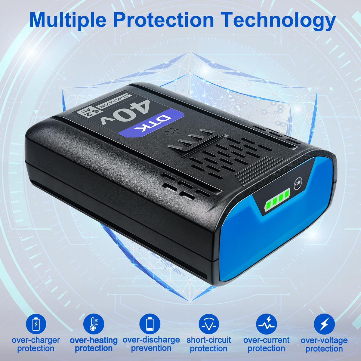 40V 6200mAh Cordless Power Tool Battery T277096