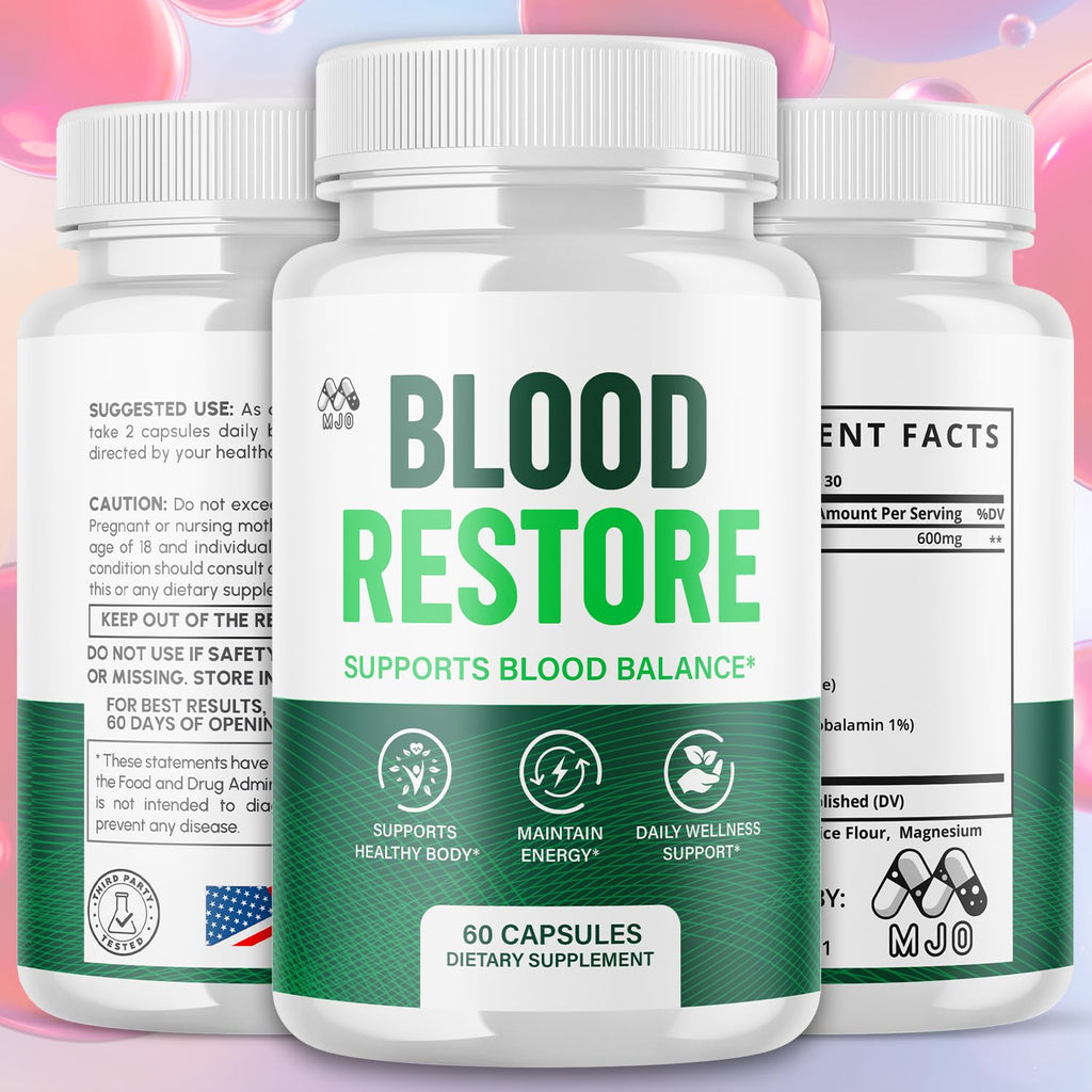 3 Pack Blood Restore Capsules 180 Capsules V5262
