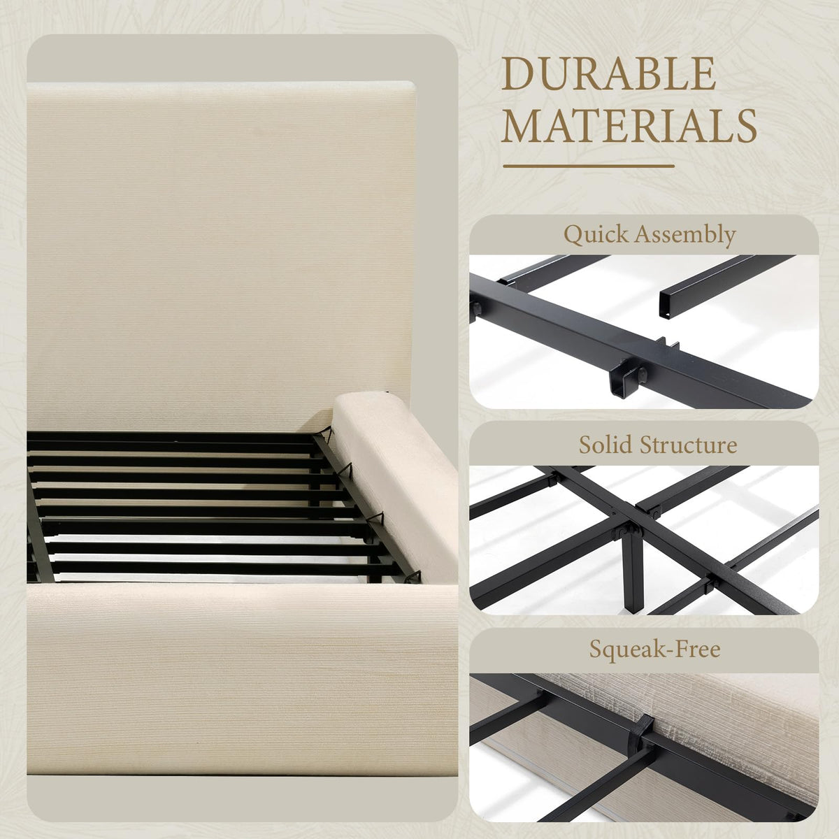 Queen Size Upholstered Bed Frame U800640