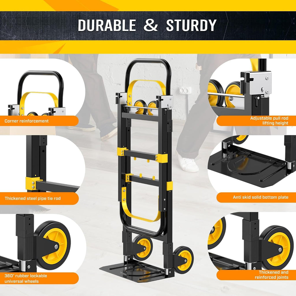 600lbs 3 in 1 Folding Hand Truck Dolly W12401