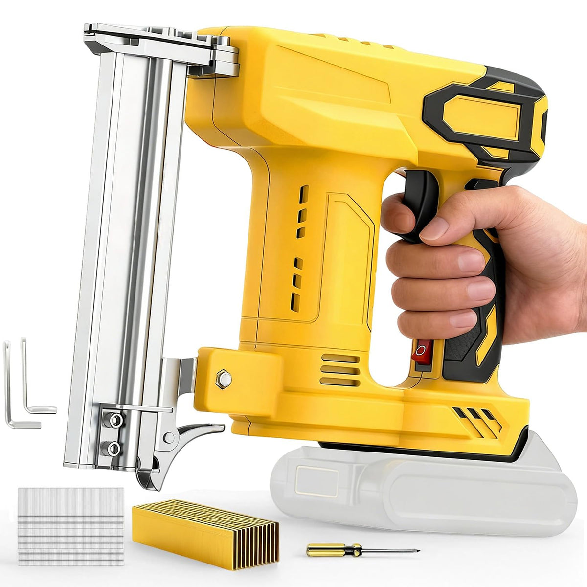 2 in 1 Cordless Brad Nailer 18 Gauge Electric Nail Gun F512449