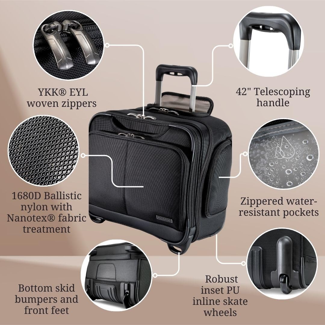 Softside Rolling Laptop Carry-On Luggage Y15834