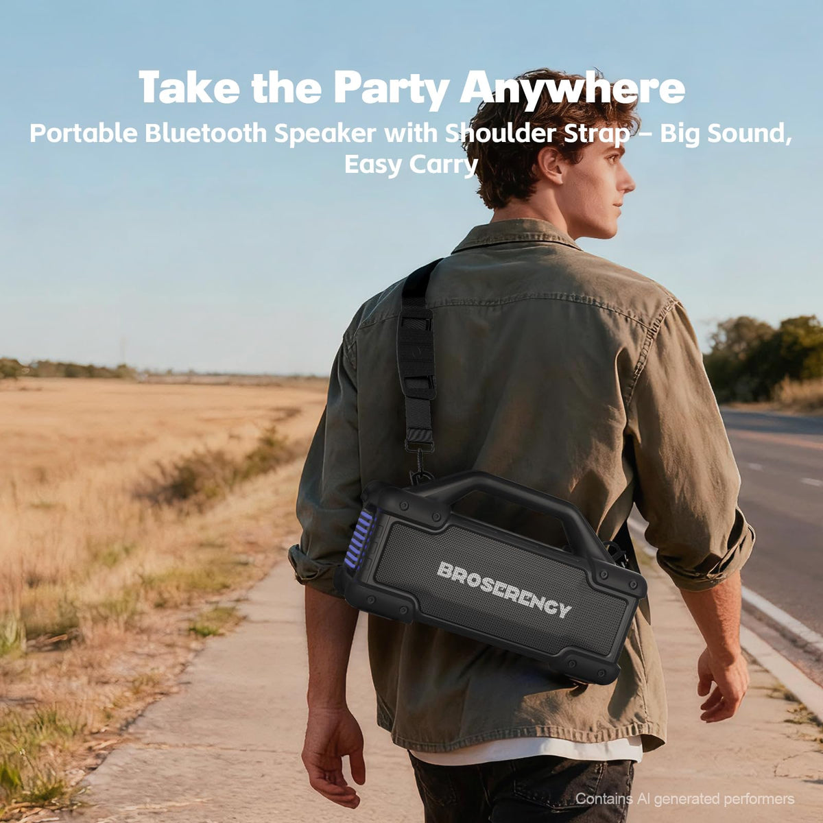 Black Portable Water Resistant Bluetooth Speaker H654