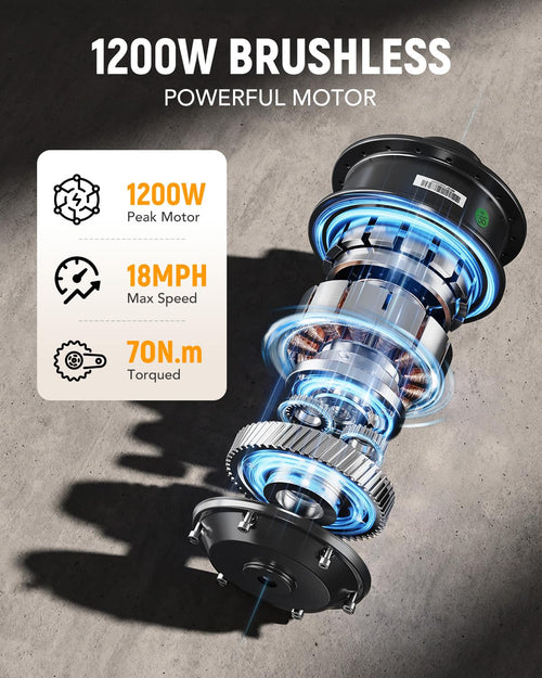 1200W Folding 3 Wheel Electric Trike Bike Y164430